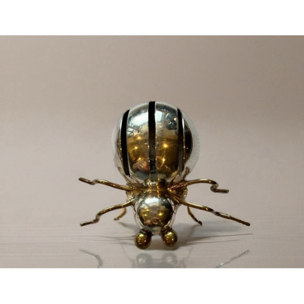 Large Modernist Sterling Silver Bug Ant Spider Insect Brooch Pin Mexico Tribal - Picture 1 of 2